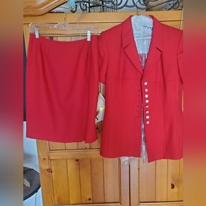 Dressbarn Collection Red 😍 Hot 🔥 Two Piece Suit New